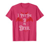 I Put the D in Devil Tees I Put the D in Devil Funny Halloween Matching Couple T-Shirt - Red Heather