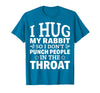 I Hug My Rabbit I Easter Bunny Design Lionhead Rabbit T-Shirt in Sapphire Blue