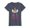 Unicorn Birthday Girl Family Shirts Unicorn Nana of The Birthday Girl Shirt Matching Party Tee T-Shirt - Heather Blue