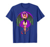 Classic Vintage Pin-Up Sexy Girl by YUX Sexy Succubus Monster Halloween Hand Heart Pin-Up Girl Devil T-Shirt - Royal Blue