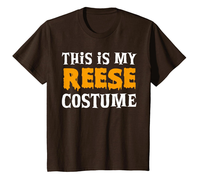Personal Lazy Halloween Costumes Reese Halloween Personalized Costume Funny T-Shirt - Brown