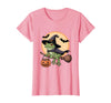 Frog Lover Halloween Party Wear Frog Witch Hat Pumpkin Halloween Costume Men Women Kids T-Shirt - Pink