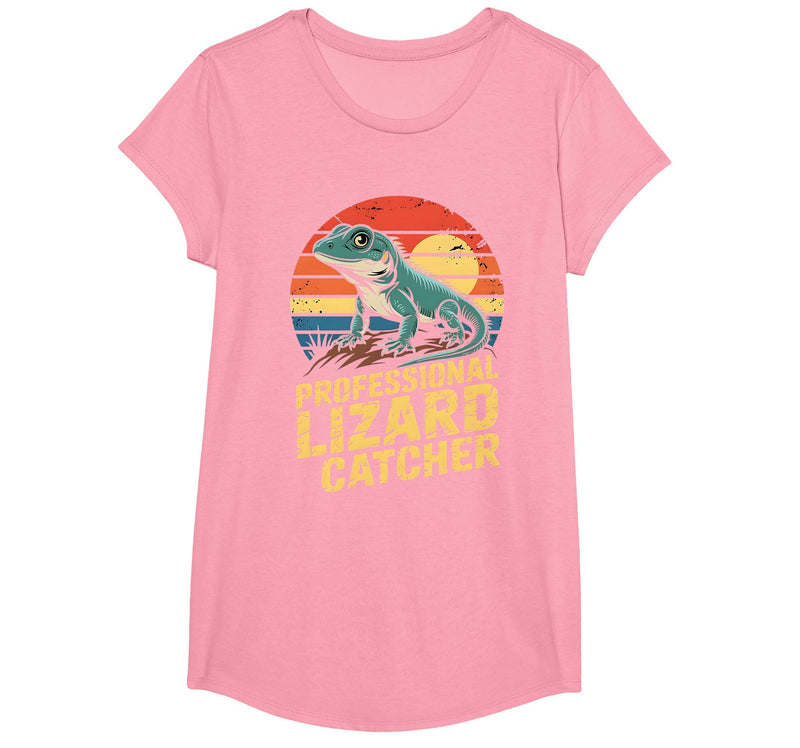 Funny Reptile Enthusiast Tee Lizard Catcher Humor Professional Lizard Catcher Funny Reptile Lover Men Women T-Shirt - Pink