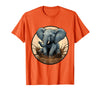 Mademark Baby Elephant Splashing in Muddy Puddle T-Shirt - Men - Orange