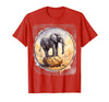 Mademark Elephant Balancing on Desert Rock Graphic T-Shirt - Men - Red