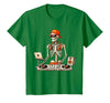 Funny Skeleton DJ Halloween Men Outfit Skeleton DJ Halloween Costume Turntable Music Funny Men Boys T-Shirt - Kelly Green