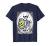 Tarot Card Skeleton Halloween Ades.shirt The Pickles Tarot Card Skeleton Canning Season Gardener T-Shirt - Navy Blue