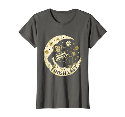 Drunk Monkeys Finish Last Sober Men Design T-Shirt - Women