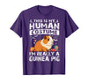 Guinea Pig Halloween Costume Matching Funny Gift This is My Human Costume I'm Really A Guinea Pig Halloween T-Shirt - Purple