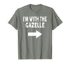 ShirtZilla I'm with The Gazelle Halloween Gazelle T-Shirt - Olive Heather