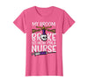 Halloween Nurse Shirts For Women Scrub Costumes My Broom Broke Now Im Nurse Funny Halloween Scrub Top Women T-Shirt - Pink