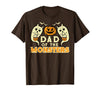 Mens Halloween Shirts For Dad Daddy Papa Men Halloween Dad of Monsters Funny Family Costume Papa Daddy T-Shirt - Brown