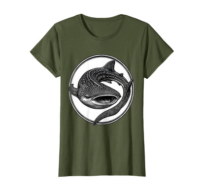 Whale Shark Swirling Tattoo Art Design T-Shirt