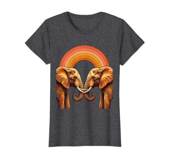 Mademark Be Kind Elephant Gentle Touch Illustration T-Shirt - Women - Dark Heather Grey