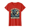 Mademark Deep Water Warrior Shark Women Design T-Shirt - Red