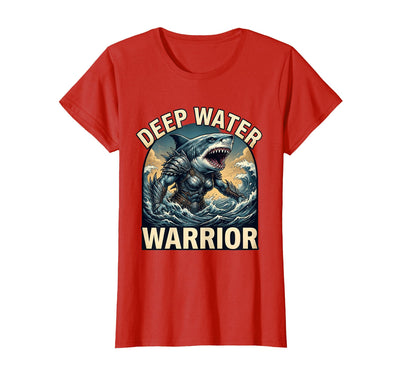 Deep Water Warrior Shark Women Design T-Shirt
