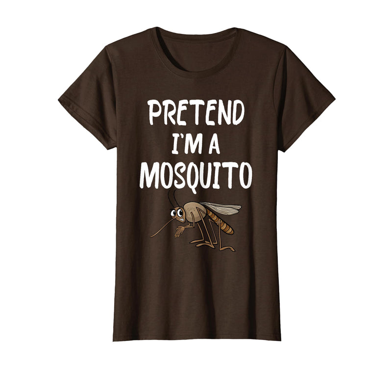 Pretend I'm A Mosquito Funny Halloween Costume Pretend I'm A Mosquito Funny Lazy Halloween Costume Party T-Shirt - Brown