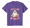 4th Birthday Party Halloween Costume Four Ever Spooky Halloween 4Th Birthday Party Decorations T-Shirt - Purple Heather