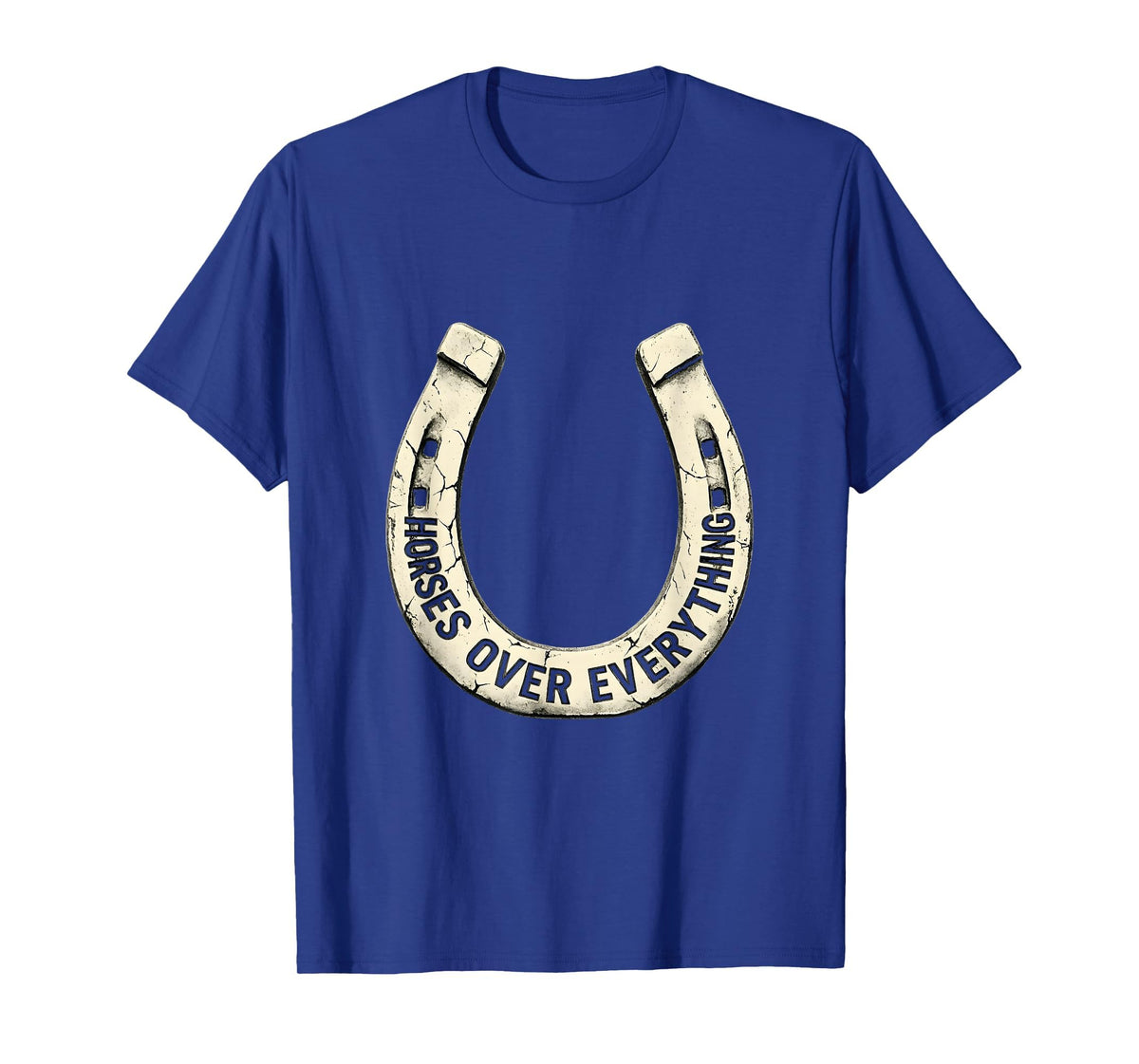 Mademark Horses Over Everything Equestrian Design T-Shirt - Men - Royal Blue