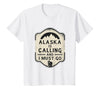 Alaska is Calling and I Must Go Mountains Bear T-Shirt - White