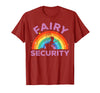 Halloween Fairy Security Father's Day Apparel Men Fairy Security Funny Dad Costume T-Shirt - Cranberry Red