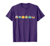 Disney Princess Pumpkins Fall Autumn Lineup of Princesses T-Shirt - Purple
