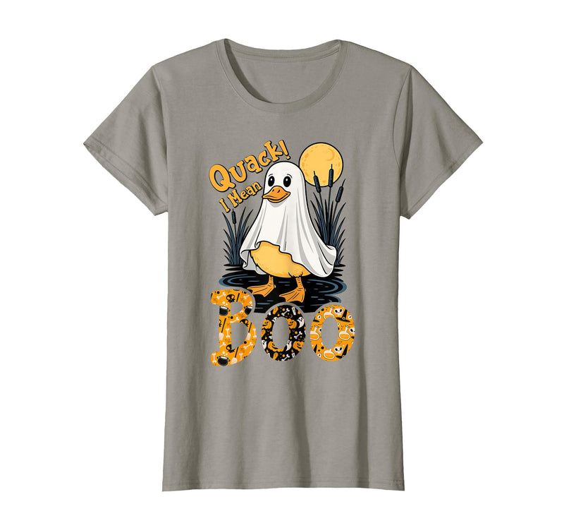 Duck Halloween Gifts Co. Quack I Mean Boo Duck Trick or Treat Spooky Halloween Party T-Shirt - Slate Grey
