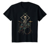 Drummer Gifts Skeleton Drummer Drums T-Shirt - As Pictured