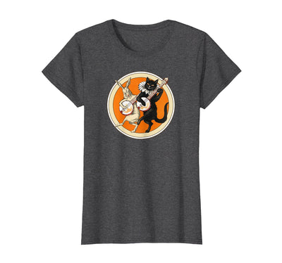 The Persnickety Owl Vintage Halloween Ephemera The Black Cat Magazine Halloween Cat Rabbit and Banjo T-Shirt