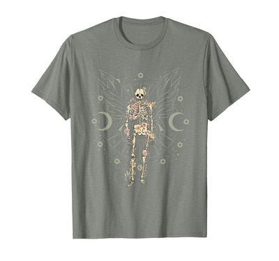 Y2K Grudge Core Mystical Celestial Halloween NS Fairy Grunge Fairycore Aesthetic Butterfly Skeleton Gothic T-Shirt