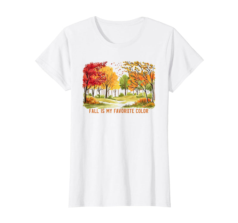 Halloween spooky fall autumn shirts Fall is My Favorite Color Season Leaves Halloween Fun T-Shirt - White