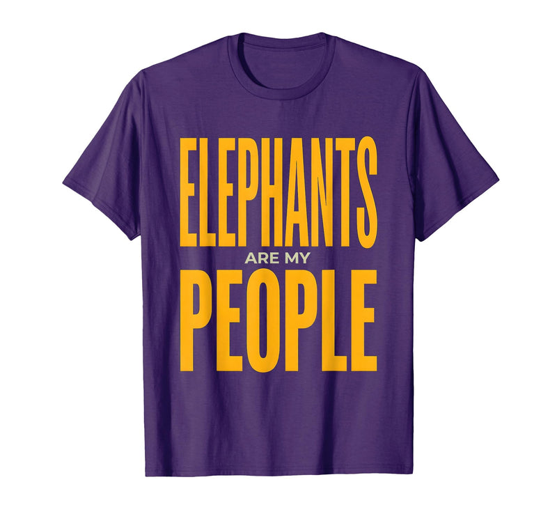 Mademark Elephants Are My People Safari Wildlife Design T-Shirt - Men - Purple
