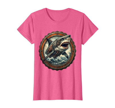 Shark Mech Robot Rising From The Ocean Graphic T-Shirt