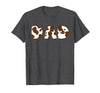 Cow Print For Family Matching Outfits DAD Cow Brown White Animal Print, Cow Pattern Farmer DAD T-Shirt - Dark Heather Grey