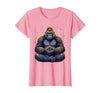 Mademark Meditating Gorilla Zen Monkey Graphic Design T-Shirt - Women - Pink
