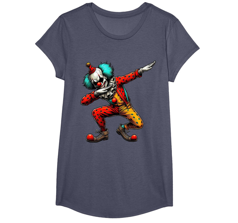 Creepy Halloween Dabbing Dab Dance Dabbing Creepy Clown Scary Halloween Dab Dance T-Shirt - Heather Blue