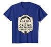 Alaska is Calling and I Must Go Mountains Bear T-Shirt - Royal Blue