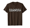 Cow Pattern Print Family Matching Birthday Shirts Cow Grandpa Birthday Family Matching Fathers Day Boy Girl T-Shirt - Brown