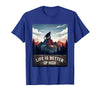 Mademark Life Is Better Up High Monkey Design T-Shirt - Men - Royal Blue