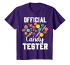 Candy Tester Sweets Lover Gifts & Apparel Official Candy Tester Halloween Costume Boys Girls Kids T-Shirt - Purple