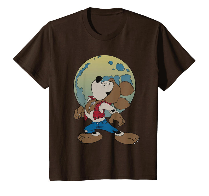 Disney Mickey Mouse Werewolf Halloween Costume T-Shirt - Brown