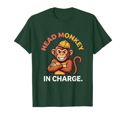 Head Monkey In Charge Circus Boss Design T-Shirt - Men