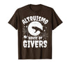 House of Givers Halloween Party Halloween Costume Altruismo House of Givers T-Shirt - Brown