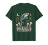 Mademark Fear Nothing Swim Deeper Shark Women Design T-Shirt - Dark Green