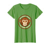 Mademark Monkey Mind Clear Head Sober Living Design T-Shirt - Women - Grass Green