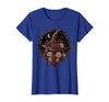 Mademark Witch Hat Black Roses Halloween Women's Design T-Shirt - Royal Blue