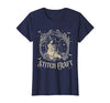 Witch Black Cat Halloween Witches Crochet Womens Stitch Craft Salem Witch Halloween Cat Witch Girls Trip T-Shirt - Navy Blue