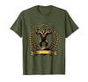 Mademark Monkey Flexing Muscles on Gym Podium T-Shirt - Men - Olive Green