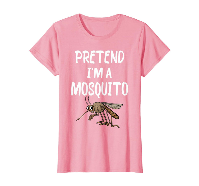 Pretend I'm A Mosquito Funny Halloween Costume Pretend I'm A Mosquito Funny Lazy Halloween Costume Party T-Shirt - Pink