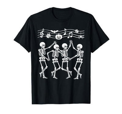 Dancing Skeletons Halloween Party Music Shirts Spooky Skeletons Symphony Halloween Dance Music Men Women T-Shirt